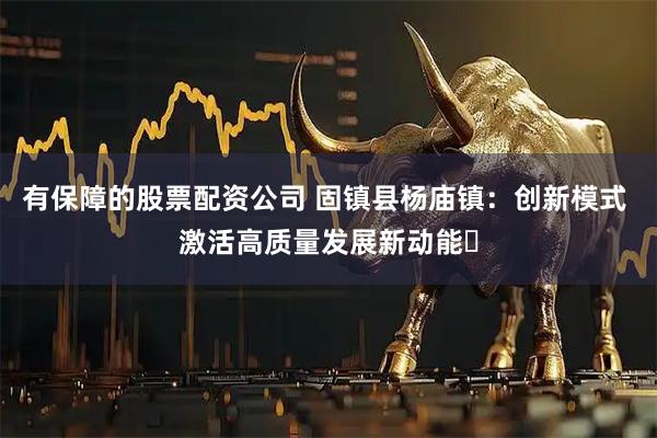 有保障的股票配资公司 固镇县杨庙镇：创新模式 激活高质量发展新动能​