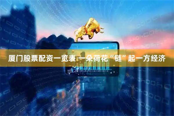 厦门股票配资一览表 一朵荷花“链”起一方经济
